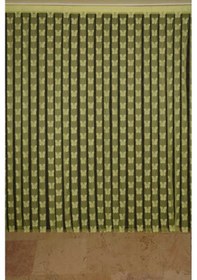 Resim Kelebek Model Yeşil Renk Ip Perde Hazır Düğmeleri Dikilmiş Ip Pe Yeşil 