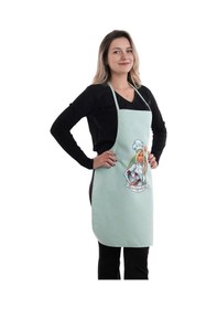 Resim Siyah Chef İkili Paket Leke Tutmaz Kumaş Mutfak Önlüğü Seti Yeşil 