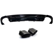 Resim autogp Audi A5 Rs5 Arka Tampon Difüzörü Ve Egzoz Seti 2016 / 2019 