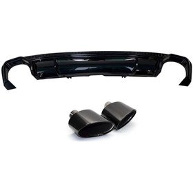 Resim autogp Audi A5 Rs5 Arka Tampon Difüzörü Ve Egzoz Seti 2016 / 2019 