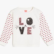 Resim Kız Bebek Pul Detaylı Sweatshirt 