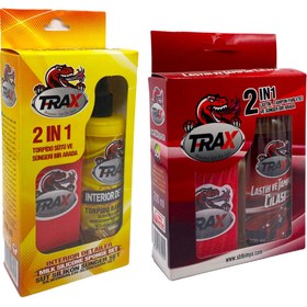 Resim ARACINIZ İÇİN EN İYİSİ T-RAX Trax Araba Oto 2 In 1 Süper Setler Lastik Parlatıcı Cilası 2 Li Ve Torpido Bakım Sütü 2 Li 