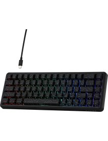 Resim Ajazz AK680 Max Rapid Trigger Manyetik Switch Mekanik Klavye Rgb Aydınlatma 0.02 Ultra Düşük Gecikme-Siyah 