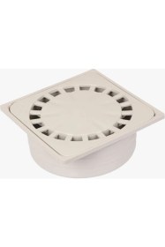 Resim Yer Sifonu / Çamur Sifonu 25X25CM 100'LÜK Alttan Çıkışlı Lavabo Sifonu 