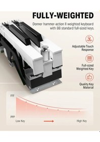 Resim Donner Ddp-80 Pro Solid Wood Dijital Piyano 