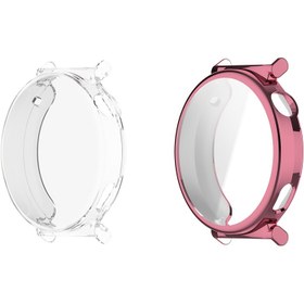 Resim 2 adet TPU Saat Kılıfı - Dayanıklı Silikon Tampon Ekran Koruyucu Huawei GT5 Pro/GT5/GT4/GT3 için, Şeffaf ve Pembe Seçenekler, Akıllı Saat Aksesuarı, Giyilebilir Aksesuar | Şık Akıllı Saat Kapak 