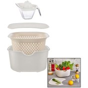 Resim Krem 5pcs Mutfak Seti Pls.karıştırma Kap 4lt - Süzgeç 3.5lt - Kes 