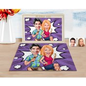 Resim Bk Gift Kişiye Özel Sevgililer Karikatürlü 1000 Parça Profesyonel Puzzle-51 