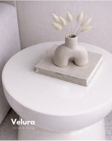 Resim Fargo Mantar Yan Sehpa - Beyaz Beyaz 