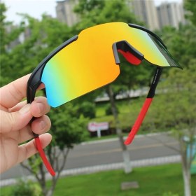 Resim Willowhaven B Unisex Bisiklet Gözlüğü Turuncu Mavi Gradient Pc Çerçeve Hafif Spor 