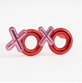 Resim Mey İthalat Kırmızı Renk Xoxo Yazılı Parti Gözlüğü 17x7 Cm Diğer 