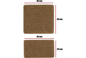 Resim Nzb Masa Sandalye Zemin Koruyucu Keçe Yapışkanlı 40 mm (15'li Paket) 