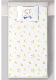 Resim Organik Tek Kişilik Lastikli Çarşaf Seti - Kraliyet Düşleri Renkli 