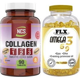 Resim Ncs Kollajen Tip 1-2-3 90 Tablet & Flx Omega 3-6-9 90 Tablet 
