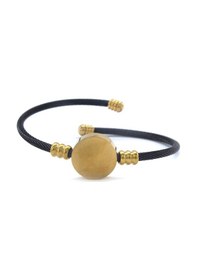 Resim Ferizz Altın Kaplama Siyah Erkek Bileklik Eblk-356 