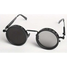 Resim Fastbuy Chuangyinshop Siyah Punk Tarzı Gözlükler, Dönen Karartmalı Moda, Esnek Lens, Altın Renk Altın 