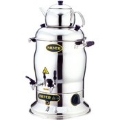 Resim Işıkgaz 7 Lt Çift Demlikli Silver Çay Makinası Semaver 