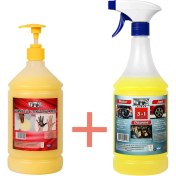 Resim Dtx Kimya Granüllü El Temizleme ve Dezenfekte Kremi 1kg & Döşeme Jant ve Motor Temizleme Ilacı 1 Lt 