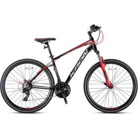 Resim Kron Tx 100 V-Fren 28 Jant 21 Vites 18 Inç Bisiklet 2022 Model Siyah-Kırmızı 