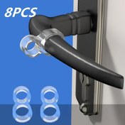 Resim 8 Paket Şeffaf PVC Kapı Tutucu - Kapı Tutukları İçin 8 Şekilli Kauçuk Tampon Koruyucuları, Çarpışma Önleyici Kapı Koruyucuları 