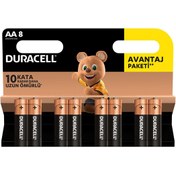 Resim Duracell Basic Kalem Pil 8' li AA 