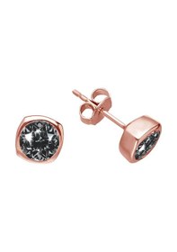 Resim Sirius 0.50 Karat Siyah Pırlanta Taşlı Tektaş Küpe 0844E0035 