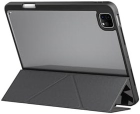 Resim İpad Pro 11 2024 - Pro 11 2025 M5 İle Uyumlu Kılıf SkinArma Holografik Tasarımlı Arkası Şeffaf Magnetik Kira Kobai Kılıf Füme 