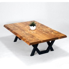 Resim Mobenta Doğal Ağaç Masif Hibrit Kütük Masa Ve Sehpa 75 Cm X 145 Cm 