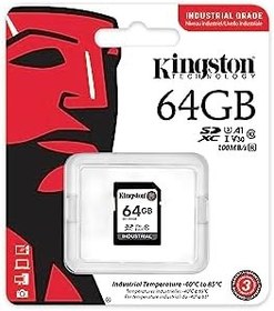 Resim Kingston Endüstriyel SD Kart, 100MB/s'ye kadar, Yüksek Dayanıklılık, UHS-I U3 V30 A1, (SDIT/64GB) 