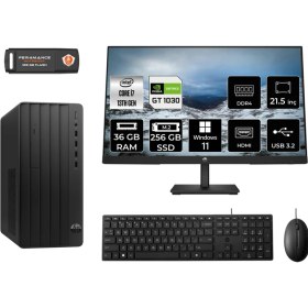 Resim Hp Pro Tower 290 G9 Intel Core I7 13700 36GB 256GB SSD GT1030/4GB 21.5" Fhd Monitör W11H 8T2X2ES Masaüstü Bilgisayar & Per4 USB Bellek 8T2X2ESMNT3381 
