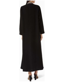 Resim Lava Design Şık Ve Modern Kuşaklı Abaya Tasarımı İle Elegan Bir Görünüm Siyah 