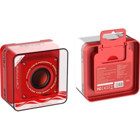 Resim Lenyes S222 Mini Tws Kablosuz Bluetooth Hoparlör V5.3 5w Kırmızı 