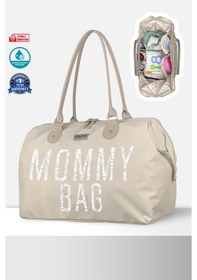 Resim Stylo Mommy Bag Usa Anne Bebek Bakım Ve Kadın Çantası Beıge Bej 