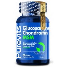 Resim Purevits Glucosamine Chondroitin MSM Takviye Edici Gıda 60 Tablet 
