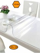 Resim MRT PLASTİK 1,2 mm PVC MASA ÖRTÜSÜ, ŞEFFAF MASA KAPLAMASI, 100x140 