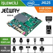 Resim Jetway JLI1S-5L Intel Celeron J4125 Fansız Endüstriyel Mini ITX Anakart 