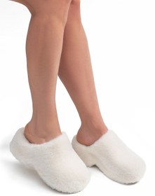 Resim Twigy Lilo Peluş Kadın Topuklu Ev Terliği Beyaz 36/40 