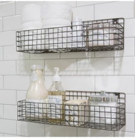 Resim Metal Banyo, Mutfak Rafı 2’Li Set Wd-241 Siyah 