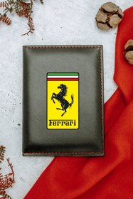 Resim HEDİYEDİYE Ferrari Logolu Termo Deri Ruhsat Kabı 