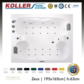 Resim Çift Kişilik Renkli Jakuzi | 195x165 cm | Sanacryl - 165x195 / Kırmızı / 2 Kişilik 