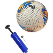 Resim keufman El Dikişli 410 Gram Soft Mat Deri 4 Astar Futbol Topu No:5 Her Türlü Sahalara Uygun + Pompa 