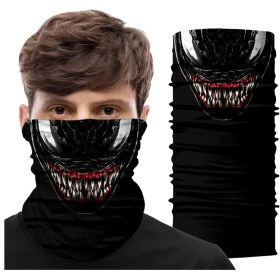 Resim Chaoduo Shop 180646 Kafa Bandı Stili 3D Punisher Boyun Körüğü Bisiklet Bandana Tübüler Eşarp Venom Scaldacollo Motosiklet Yüz Maskesi Cuello Buff Biker Yarım Maske Ordu Erkekler (Yurt Dışından) 