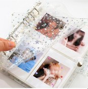 Resim Albüm Kart Tutucu Kart Stok Bağlayıcılar Albümler Fotokart Tutucu Şeffaf Yıldız Albümü Fotoğraf Albümü Clear 3inch 
