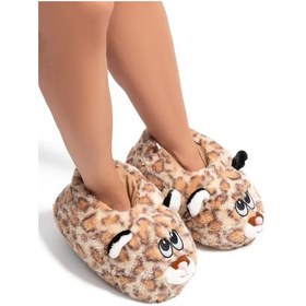 Resim Twigy Tigy Kadın Hayvanlı Panduf Kahverengi 36/41 CC0620 Çok Renkli 