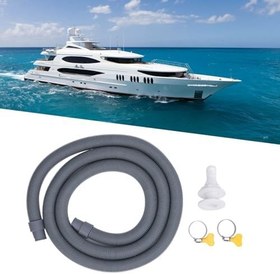 Resim 0.75 "x6.56ft Hortum Ve çek valflı 750gph Deniz Sintine Pompa Kiti, Ağır Hizmetli EVA+PE Drenaj Sistemi, Yatlar/tekneler Için 2 Paslanmaz Kelepçe Içerir 