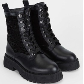 Resim Tamer Tanca Kadın Hakiki Deri Siyah Deri Casual Bot 231 1054 Bn Bot Sk23/24 Sıyah Dr Siyah 