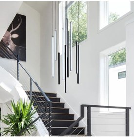 Resim Asaf / Sarkıt Avize / 10 Çubuk / 2 Mt / Antrasit Gövde / 3 Renk I Antrasit 