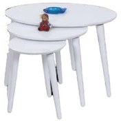 Resim Zigon OSM ELİPS Model Kayın Torna RETRO ayak Parlak beyaz Lake Boya El Yapım 