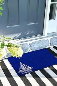 Resim Monnhein Gemi Kapı Önü Paspası Dekoratif Kapı Paspası Dış Mekân Paspas Ev İçi Paspası 45x70cm 