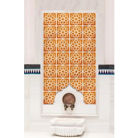 Resim Kütahya Hedef Çini 80X140 Türk Hamam Çinisi 